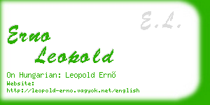 erno leopold business card
